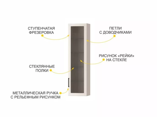 109.31 Шкаф-пенал кухонный (лев/прав) Неаполь 109.31 Шкаф-пенал кухонный (лев/прав) Неаполь