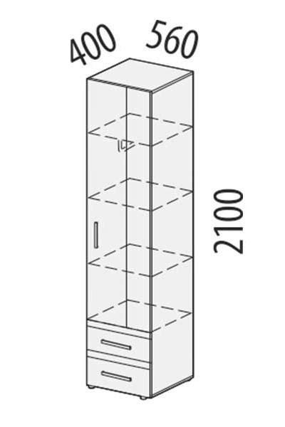 66.16 Шкаф для одежды Фреска (лев/прав) 560 66.16 Шкаф для одежды Фреска (лев/прав) 560