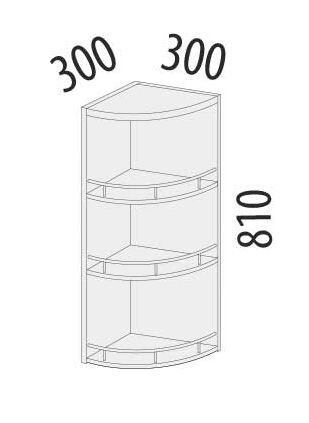 102.18 Шкаф торцевой (лев/прав) 300