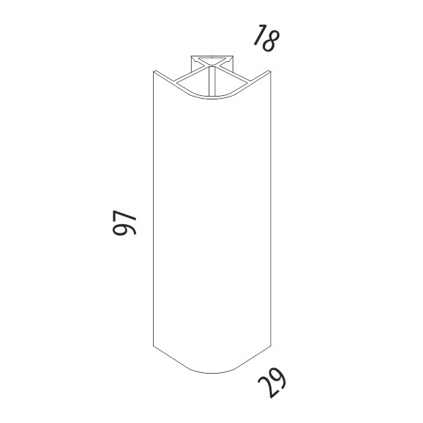 Заглушка для цоколя ЗЦП2 угловая кашемир Заглушка для цоколя ЗЦП2 угловая кашемир