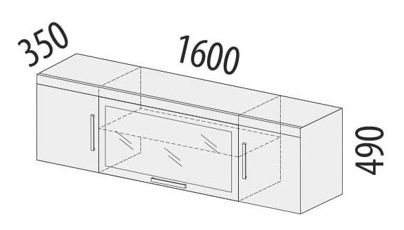 600.27 Полка навесная Тиффани  1600