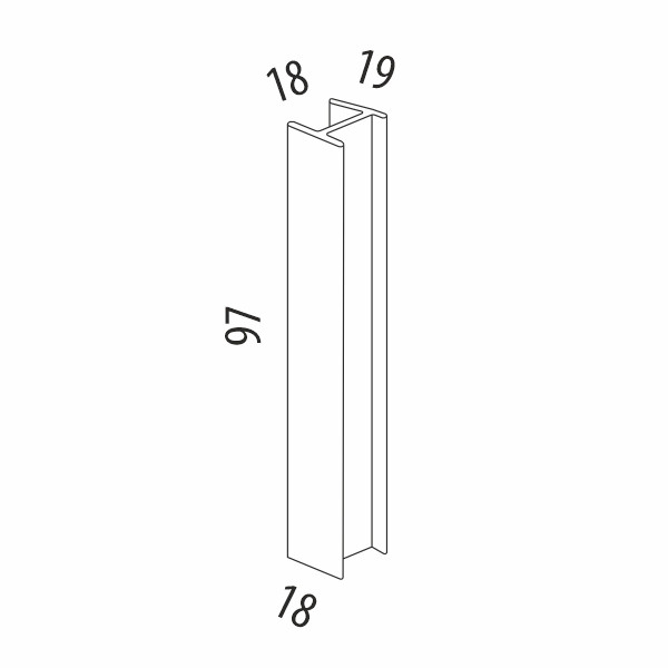 Соединитель для цоколя СЦП1 черный