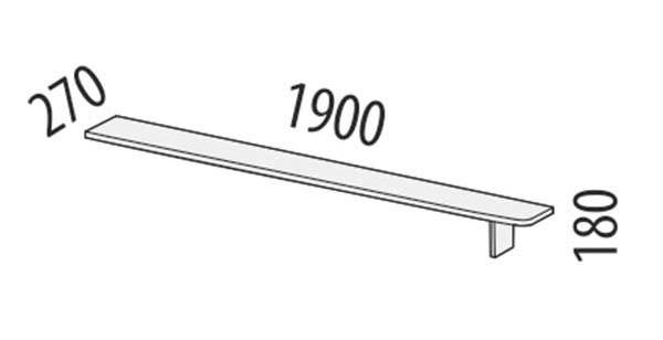 66.31 Полка Фреска (лев/прав) 1900