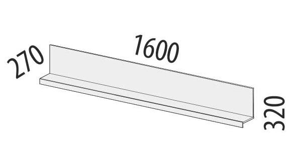 600.30 Полка навесная Тиффани 1600