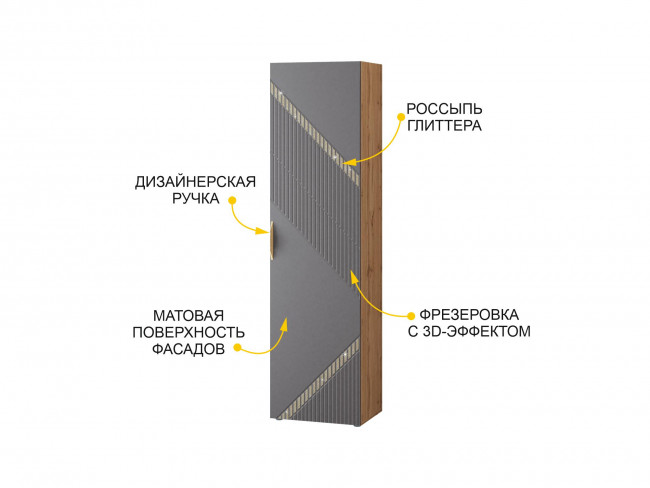 Шкаф для одежды (лев/прав) 605.16