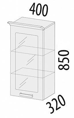 19.04 Шкаф-витрина 40х32х85