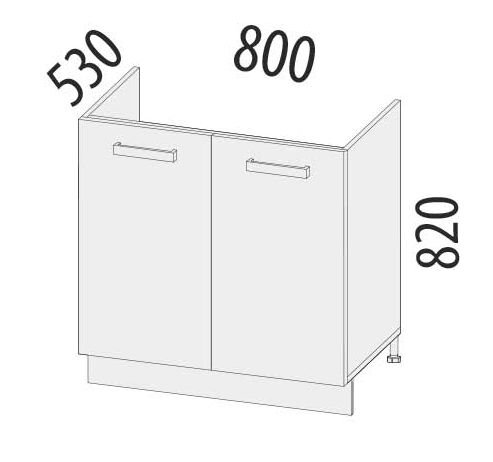 102.51 Стол под мойку 800 102.51 Стол под мойку 800