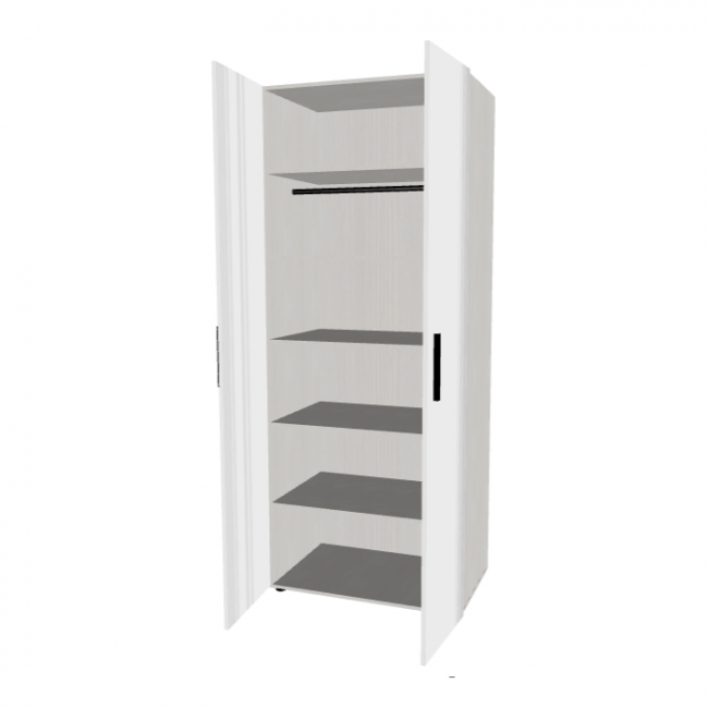 901.43 Шкаф для одежды с полками и штангой (лев/прав) Николь