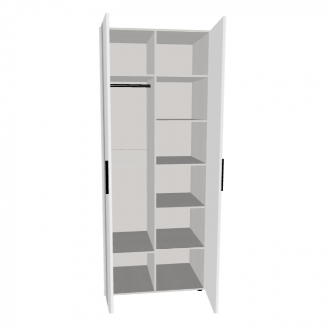 901.13 Шкаф для одежды с полками и штангой (лев/прав) Николь