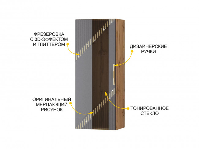 Шкаф-витрина малый (лев/прав) 605.07 Шкаф-витрина малый (лев/прав) 605.07