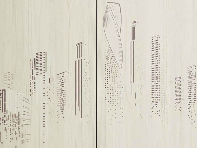 55.01.1 Шкаф с полками и штангой Мегаполис 900 55.01.1 Шкаф с полками и штангой Мегаполис 900
