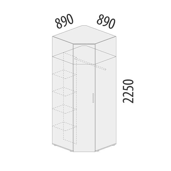 901.08 Шкаф угловой (лев/прав) Николь 901.08 Шкаф угловой (лев/прав) Николь