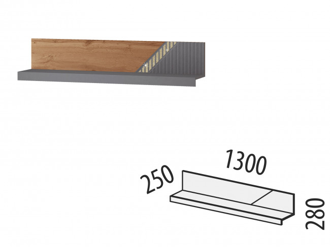 Полка навесная Монако 605.26 Полка навесная Монако 605.26
