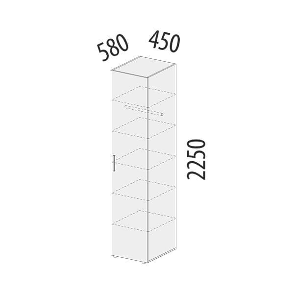 901.10 Шкаф-пенал (лев/прав) Николь