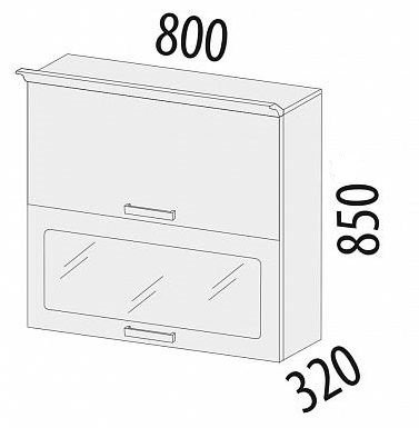 19.09.1 Шкаф-витрина 800 (с откидной системой Blum) 19.09.1 Шкаф-витрина 800 (с откидной системой Blum)