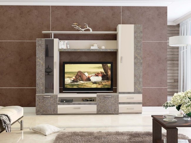 Стенка в гостиную Фреска №4