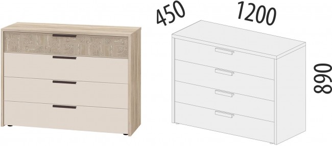 900.23 Комод Кашемир 1200