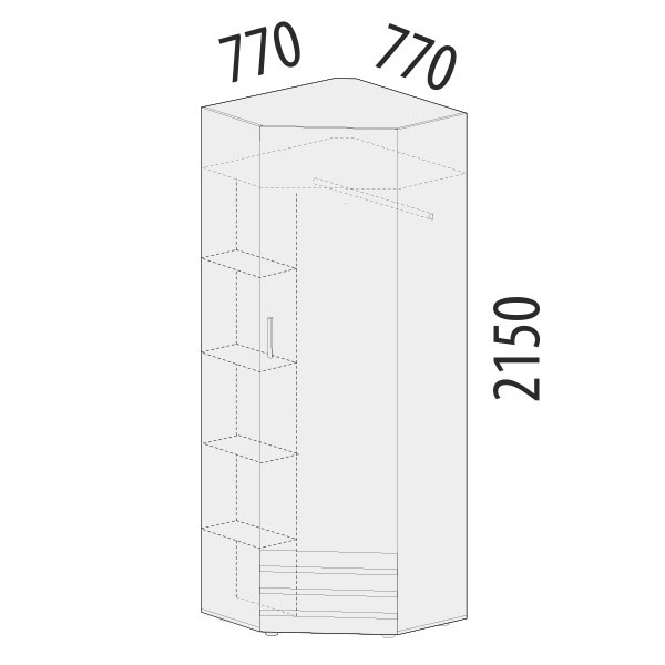 401.04 Шкаф угловой (лев/прав) Денвер