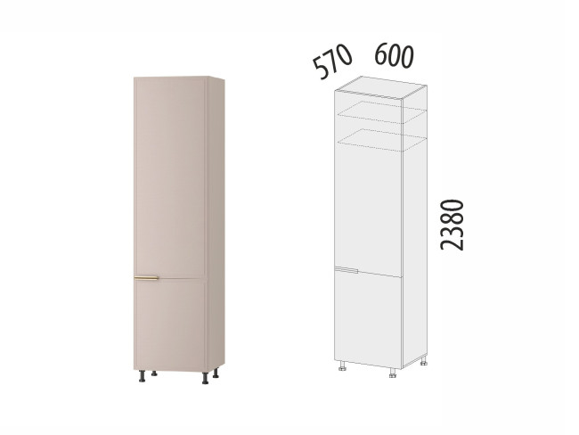 Пенал под встраиваемый холодильник (лев/прав) Флоренция 107.77