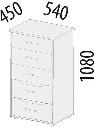 55.08.1 Комод Мегаполис 540 55.08.1 Комод Мегаполис 540