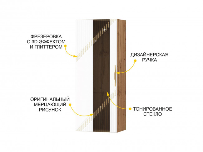 Шкаф-витрина малый (лев/прав) 606.07 Шкаф-витрина малый (лев/прав) 606.07