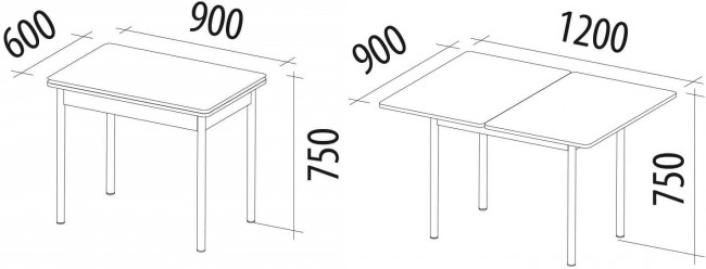 Стол обеденный Орфей 1.2 Сонома