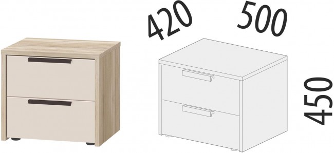 900.07 Тумба прикроватная Кашемир 500 900.07 Тумба прикроватная Кашемир 500