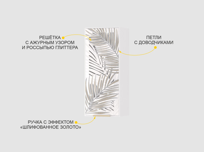 106.23 Шкаф кухонный с решеткой (лев/прав) Монако 106.23 Шкаф кухонный с решеткой (лев/прав) Монако