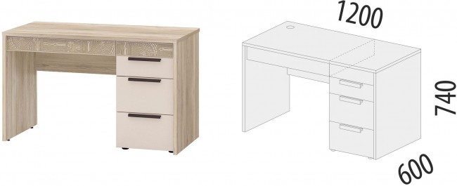 900.24 Стол компьютерный Кашемир 1200