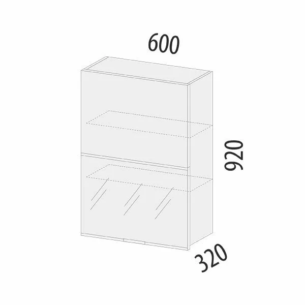 105.15 Шкаф-витрина (лев/прав) Грэйс