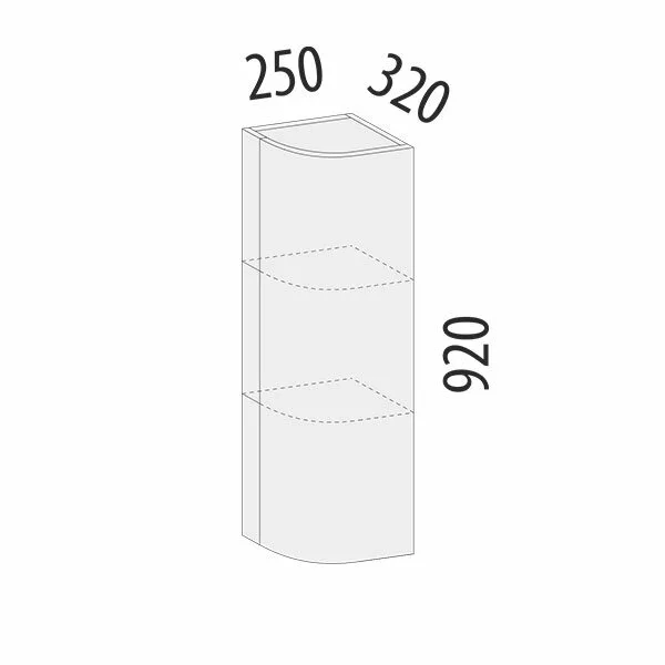 105.16 Шкаф торцевой закрытый левый Грэйс 105.16 Шкаф торцевой закрытый левый Грэйс