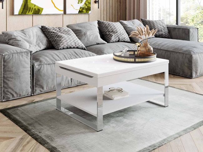 Стол журнальный Агат 36 Белый шпон