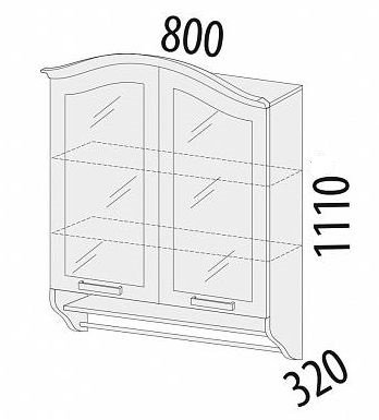 19.15 Шкаф-витрина 80х32х111 19.15 Шкаф-витрина 80х32х111