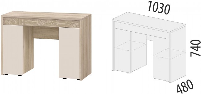 900.15 Туалетный столик Кашемир 1000 900.15 Туалетный столик Кашемир 1000