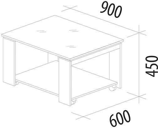 Стол журнальный Агат 33.10 Кена-Фреска Невада