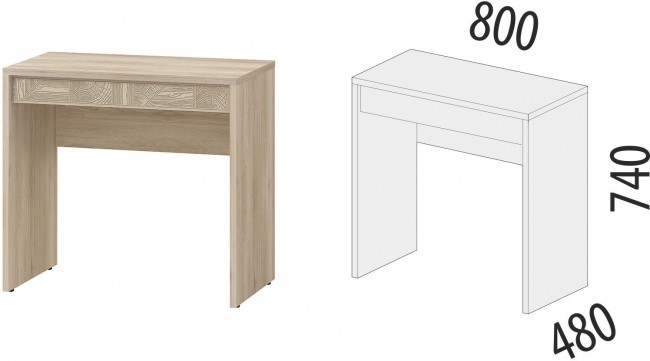 900.28 Туалетный столик Кашемир 800 900.28 Туалетный столик Кашемир 800