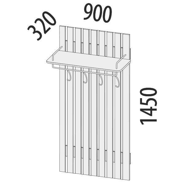 401.25 Панель с крючками Денвер