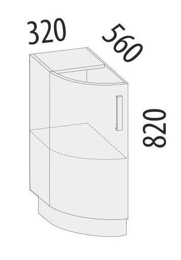 102.65 Стол торцевой левый 320