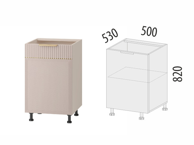 Напольный шкаф (лев/прав) Флоренция 107.61 Напольный шкаф (лев/прав) Флоренция 107.61