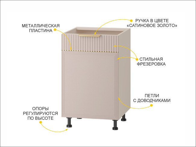 Напольный шкаф (лев/прав) Флоренция 107.61 Напольный шкаф (лев/прав) Флоренция 107.61