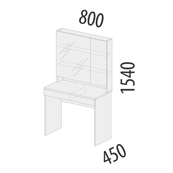 901.30 Туалетный столик (лев/прав) Николь