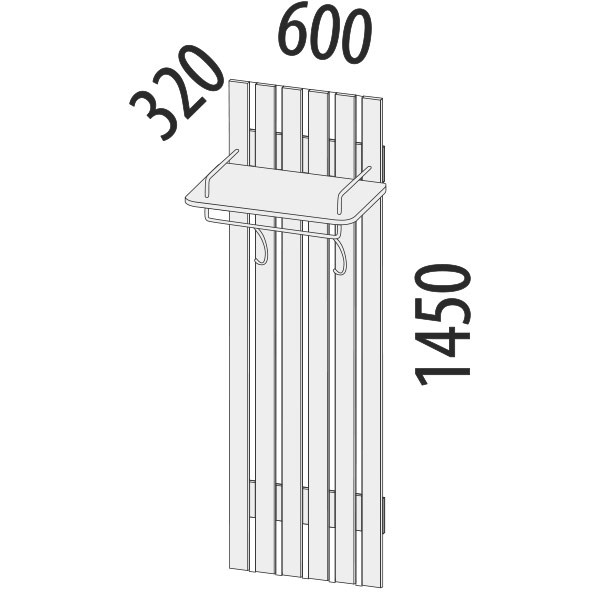 401.24 Панель с крючками Денвер 401.24 Панель с крючками Денвер