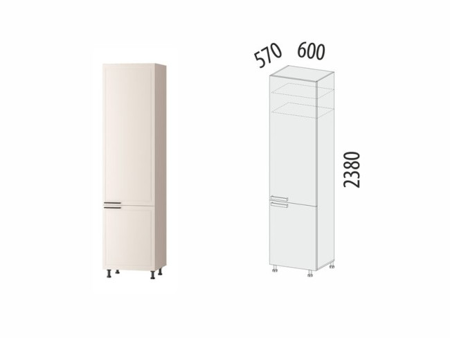 109.77 Пенал под встраиваемый холодильник (лев/прав) Неаполь