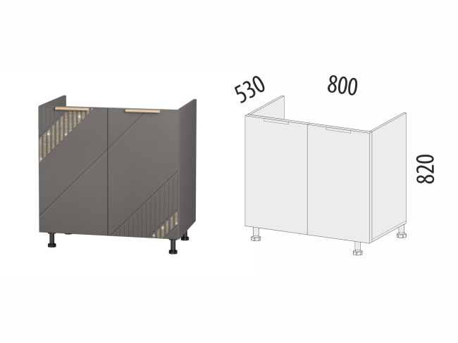 106.51 Напольный шкаф под мойку Монако