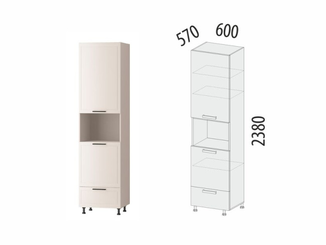 109.76 Пенал кухонный с ящиком (лев/прав) Неаполь 109.76 Пенал кухонный с ящиком (лев/прав) Неаполь