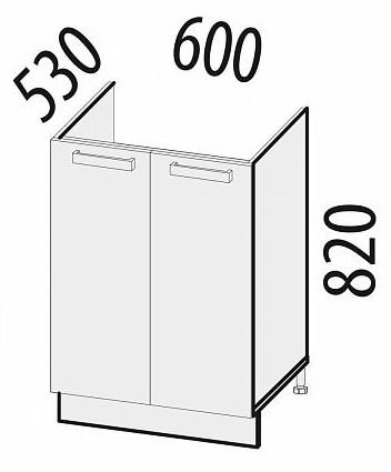 19.50 Стол под мойку 60х53х82 19.50 Стол под мойку 60х53х82