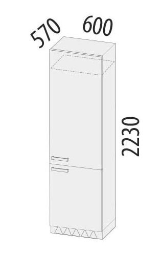 102.77 Пенал (лев/прав) под холодильник 600 102.77 Пенал (лев/прав) под холодильник 600