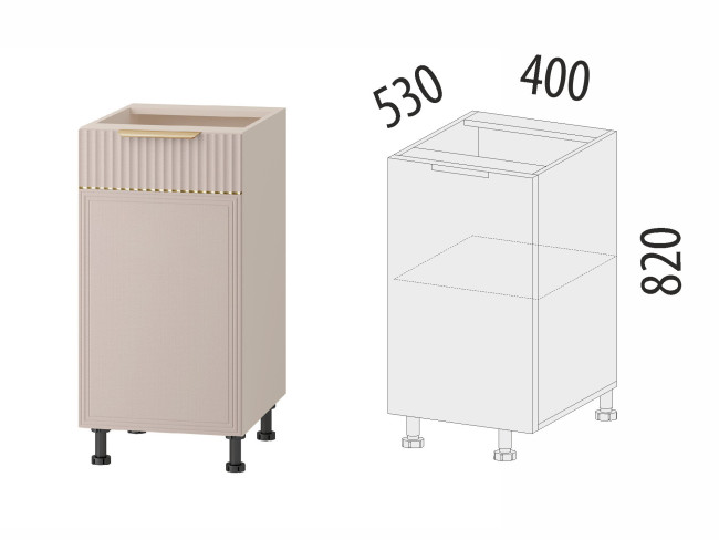 Напольный шкаф (лев/прав) Флоренция 107.54 Напольный шкаф (лев/прав) Флоренция 107.54