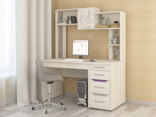 55.14.1 Стол с надстройкой Мегаполис 1350