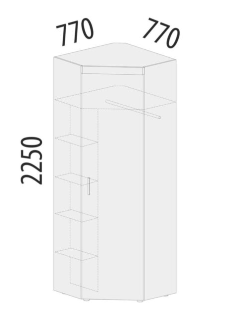 47.04.1 Шкаф угловой (лев/прав) Тиффани 770